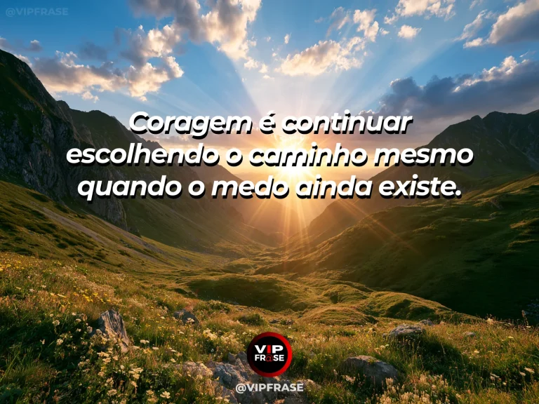 Frase de superação em narrow trail crossing a dramatic valley toward sunlight.