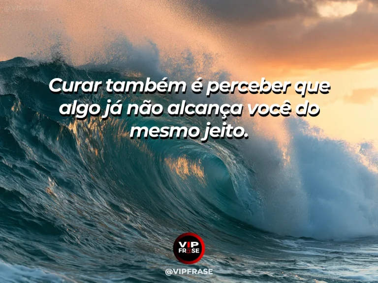 Frase de superação em cenário natural sobre o que antes doía pode virar distância.