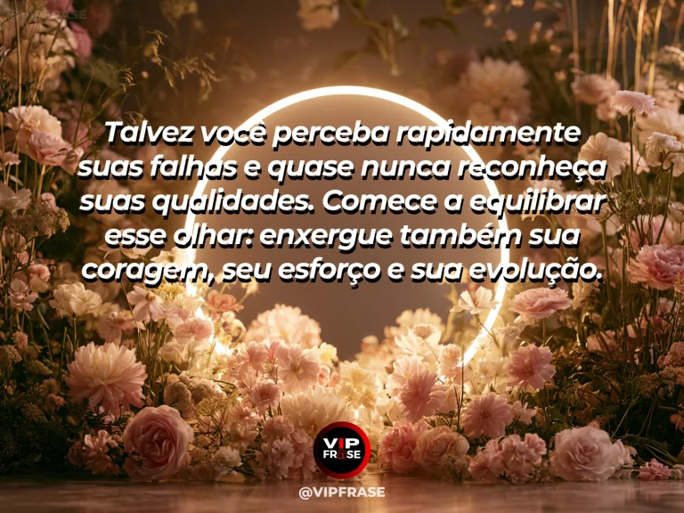 Mensagem de autoestima sobre a fairer and more balanced view of yourself, em cena luminosa e acolhedora