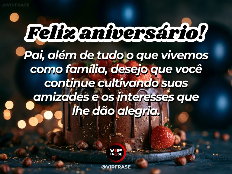 Mensagem de aniversário para pai sobre amizades e vida própria, com cheerful garden terrace with chess board.