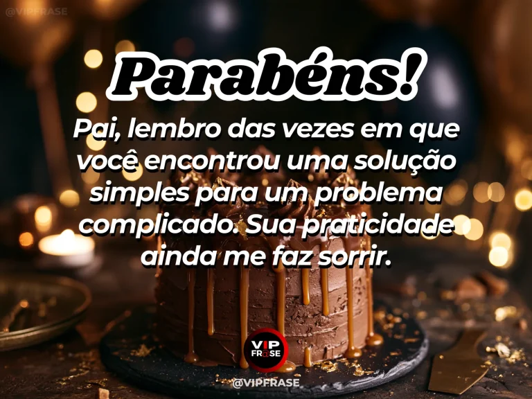 Mensagem de aniversário para pai sobre criatividade nas soluções, com intricate puzzle completed with one final wooden piece on sunny desk.