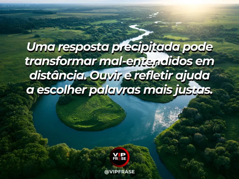 Arte com frase de paz sobre palavras ponderadas para viver em paz, em cenário de caminho pela margem de rio e árvores floridas.