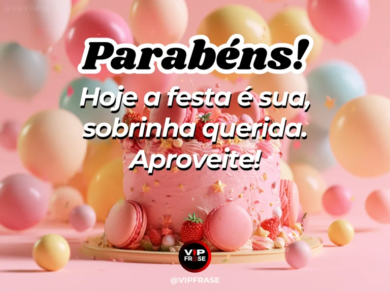 Mensagem de aniversário para sobrinha sobre felicidade, com elegant colorful birthday decorations and fresh flowers no writing.