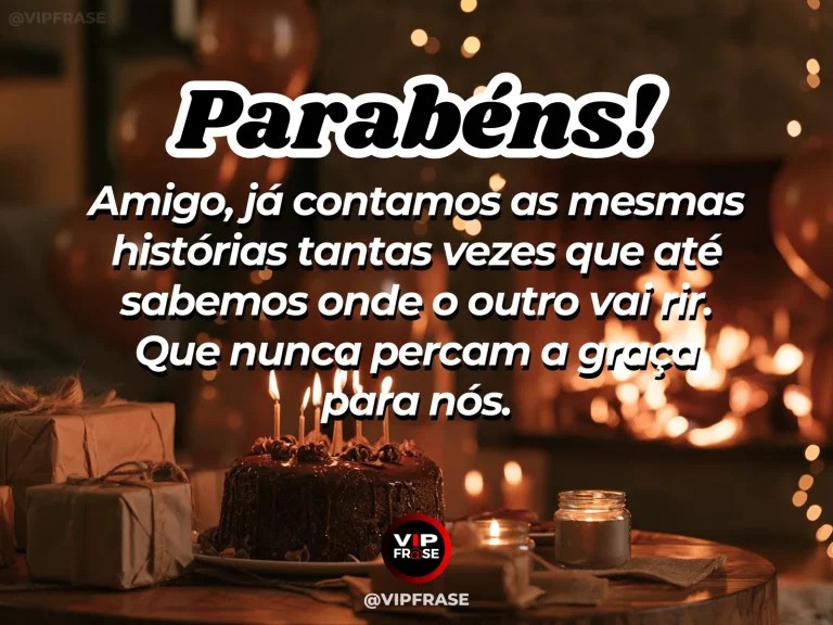 Arte de aniversário para amigo sobre amizade, com cenário comemorativo acolhedor e elementos visuais relacionados à amizade.