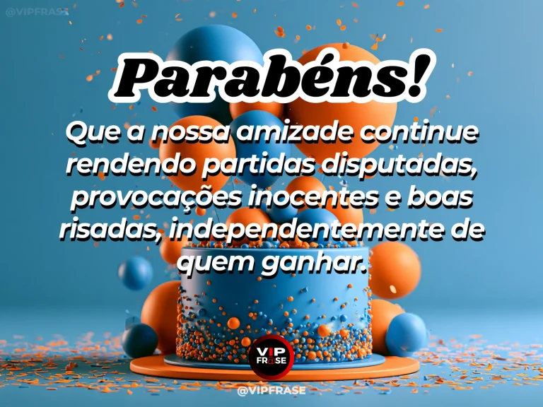 Arte de aniversário para amigo sobre amizade, com cenário comemorativo acolhedor e elementos visuais relacionados à amizade.