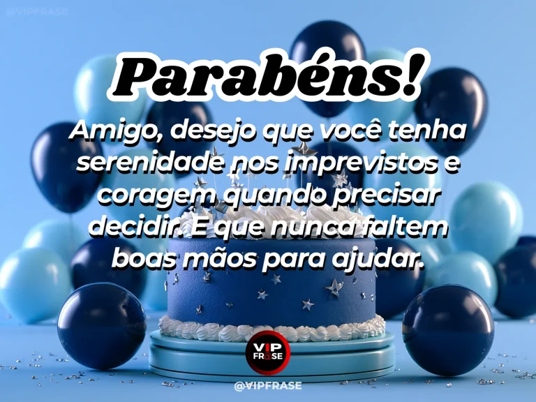 Arte de aniversário para amigo sobre coragem, com cenário comemorativo acolhedor e elementos visuais relacionados à amizade.