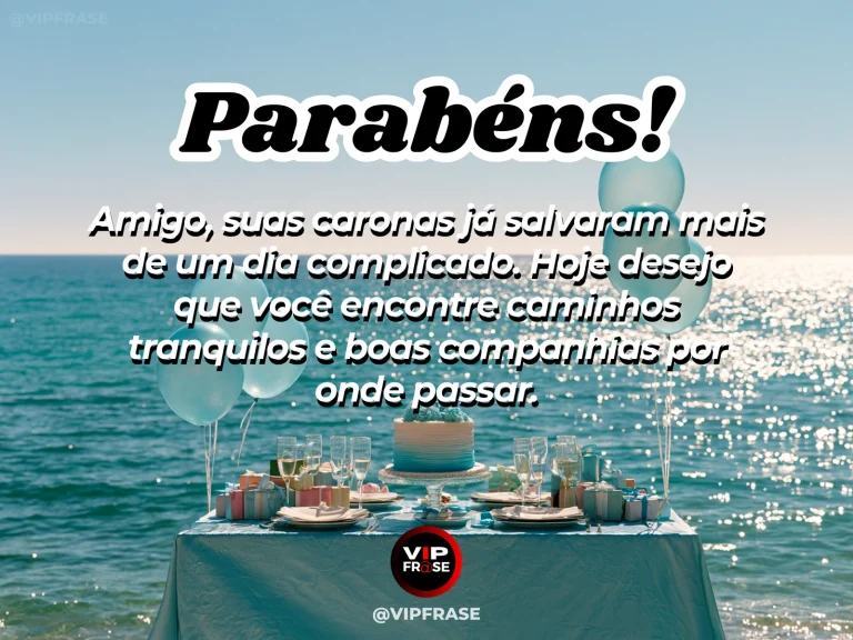 Arte de aniversário para amigo sobre gratidao, com cenário comemorativo acolhedor e elementos visuais relacionados à amizade.