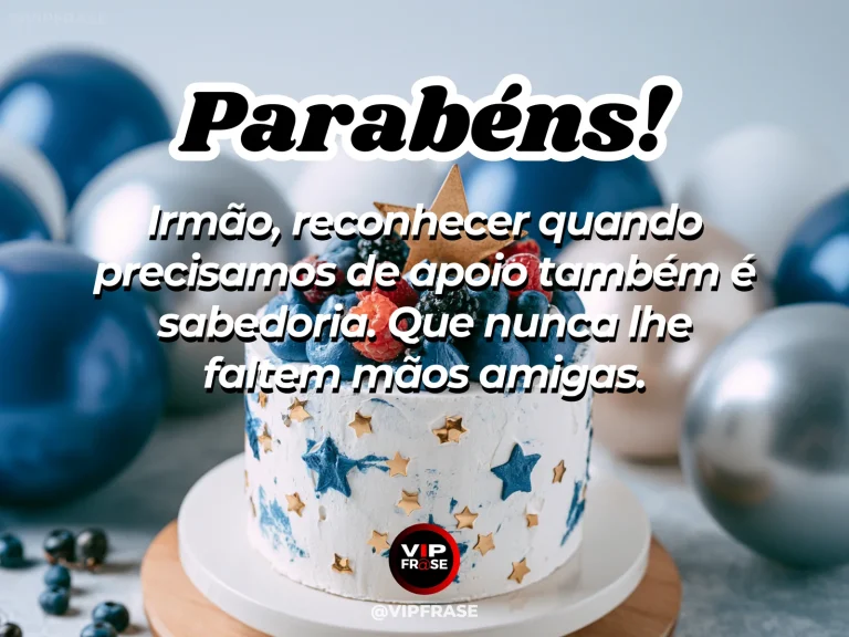 Mensagem de aniversário para irmão sobre sabedoria, com decoração de aniversário.