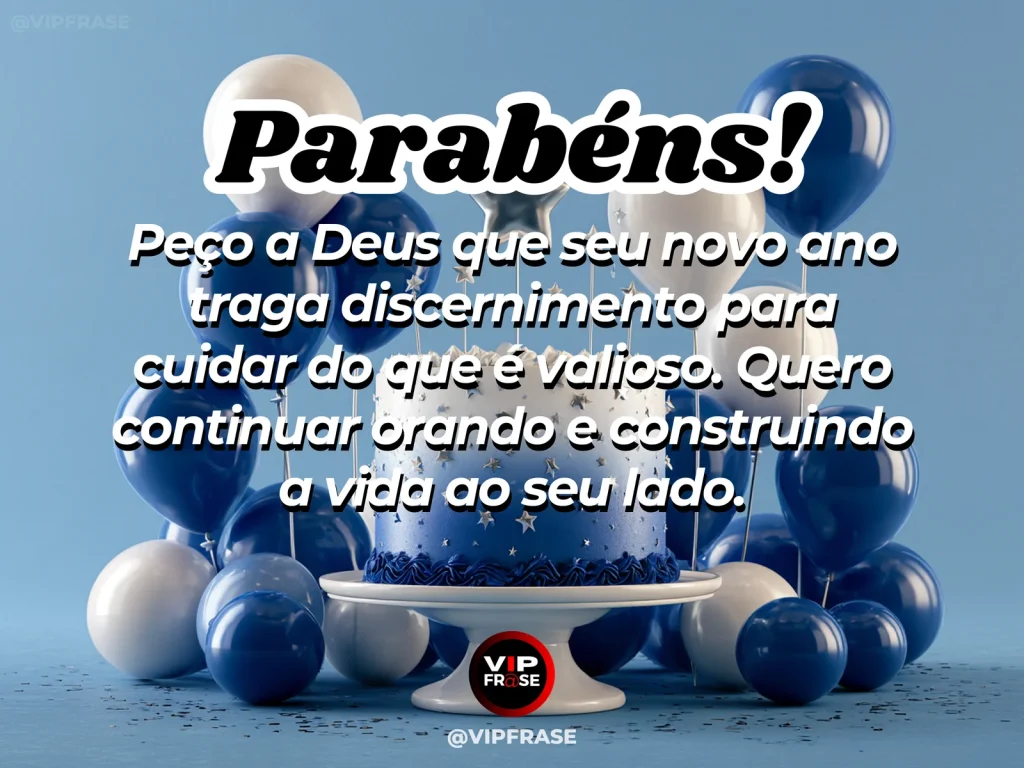 Mensagem de aniversário para marido sobre oracao e deus, com cenário festivo delicado.