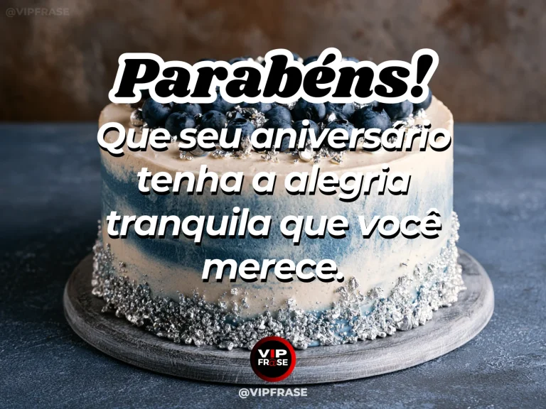 Mensagem de aniversário para marido sobre paz e felicidade, com cenário festivo delicado.
