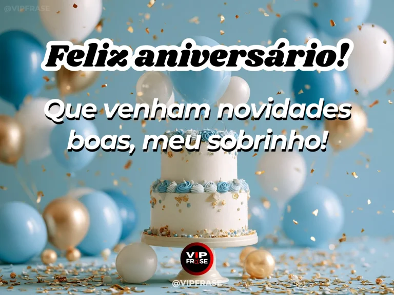 Arte de aniversário para sobrinho sobre esperanca, com playful birthday surprise box.