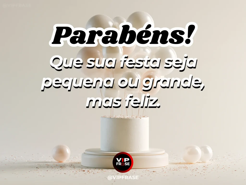 Mensagem de aniversário para WhatsApp sobre alegria, com cozy intimate small birthday cake.