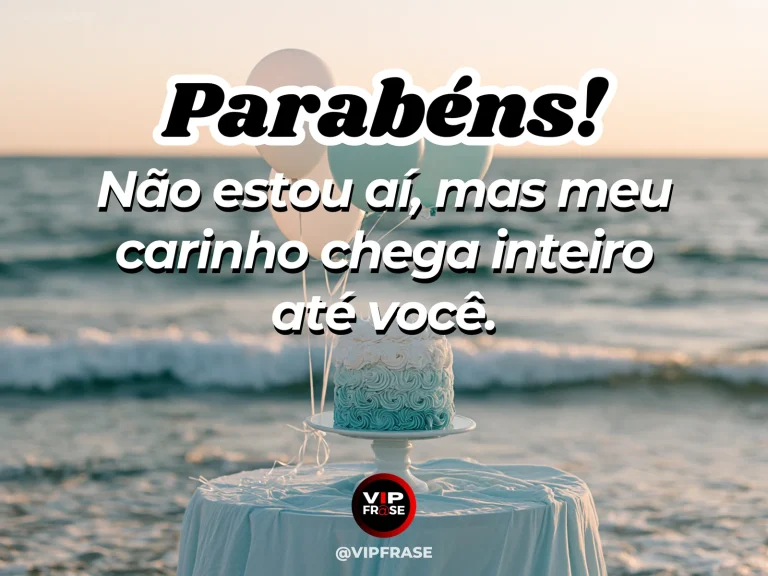 Mensagem de aniversário sobre carinho, com janelas ao pôr do sol.