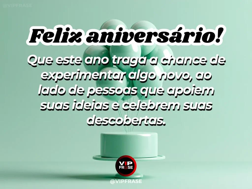 Mensagem de aniversário para WhatsApp sobre novas experiências, com fresh spring garden birthday scene.
