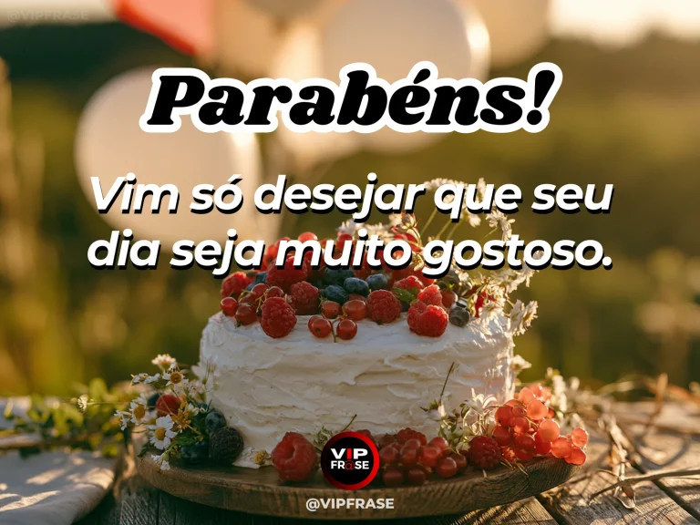 Mensagem de aniversário para WhatsApp sobre alegria, com casual coffee shop table.