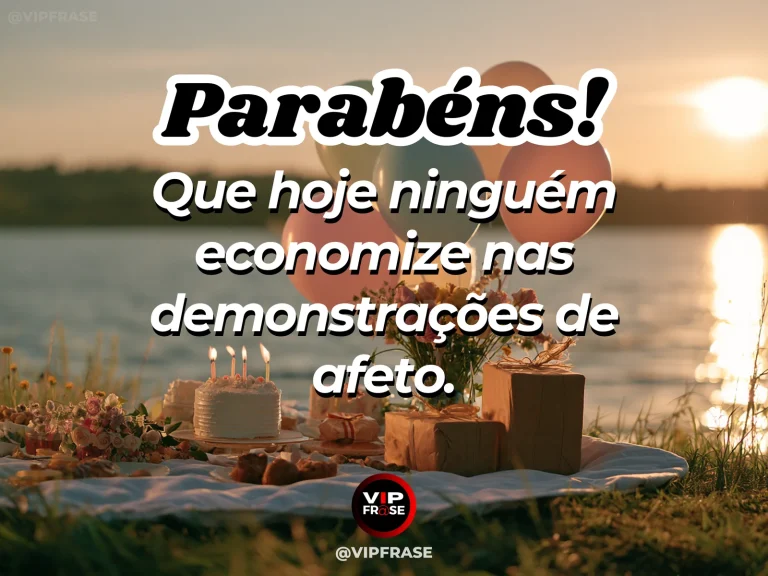 Mensagem de aniversário para WhatsApp sobre carinho, com relaxed informal garden birthday party table with charming handmade decor.
