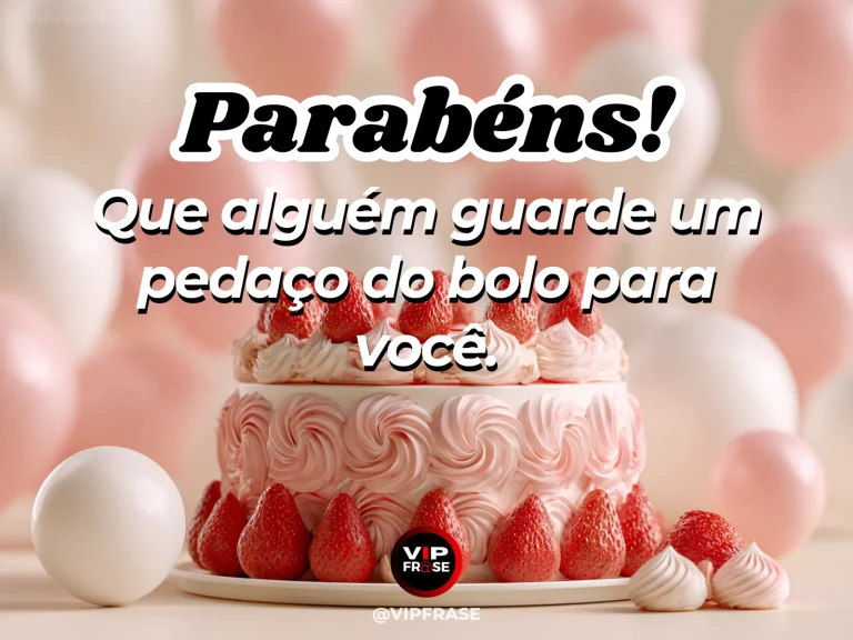 Mensagem de aniversário para WhatsApp sobre carinho, com slice of birthday cake on a plate lovingly set aside beside fresh flowers.