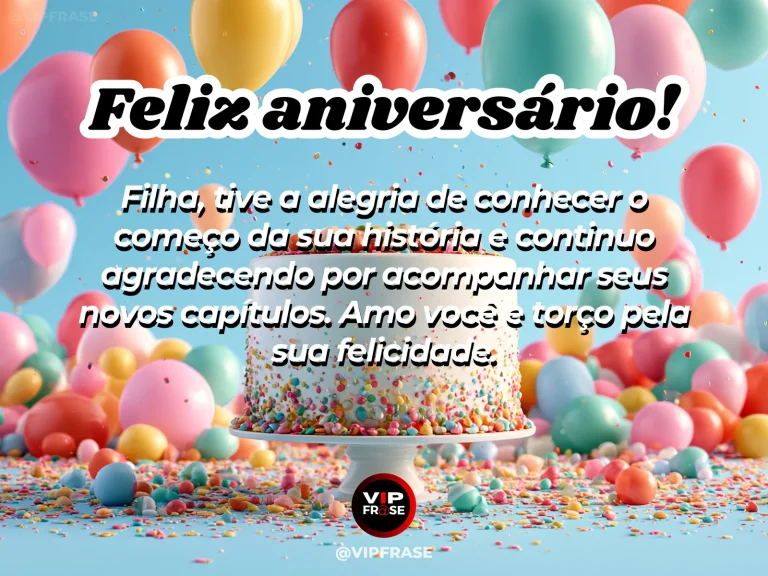 Arte de aniversário para filha sobre amor, com flores e luz natural.