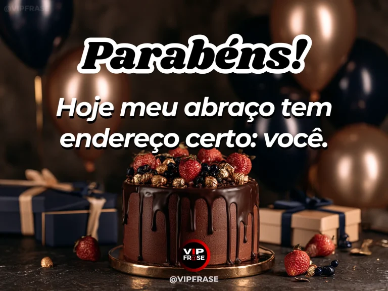Mensagem de aniversário para namorado sobre amor, com presente envolto em laço azul cercado de rosas.