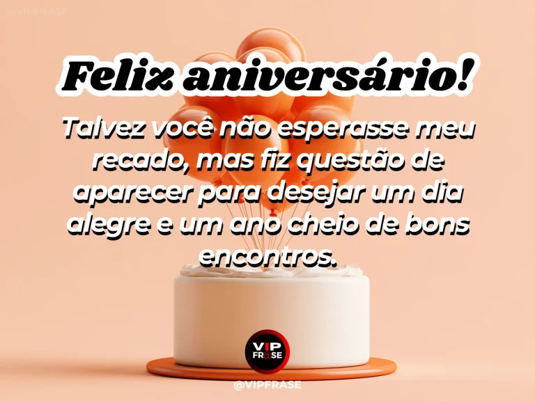 Mensagem de aniversário para WhatsApp sobre carinho, com unexpected wrapped present and flowers on light pastel table.