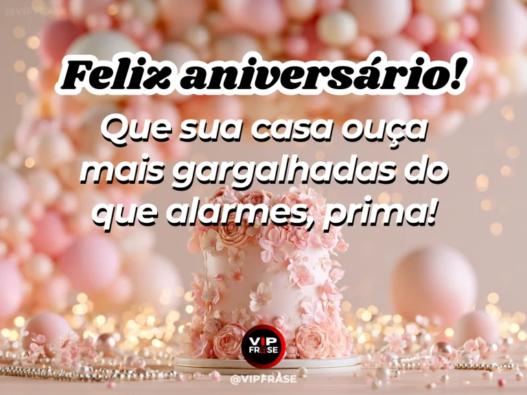 Mensagem de aniversário para prima sobre felicidade, com cozy home garden birthday party.