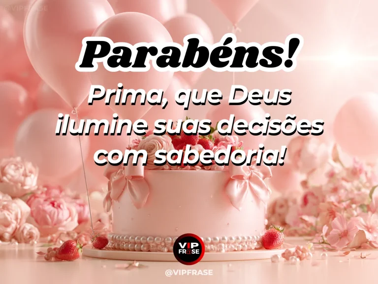 Mensagem de aniversário para prima sobre sabedoria, com soft sunlight through blossoming trees onto a birthday table.