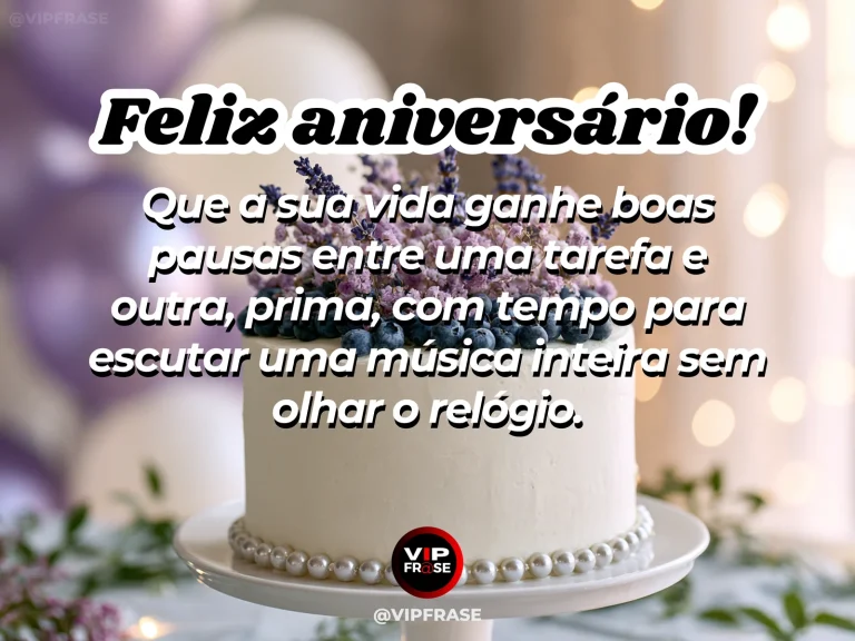 Mensagem de aniversário para prima sobre paz, com quiet terrace.