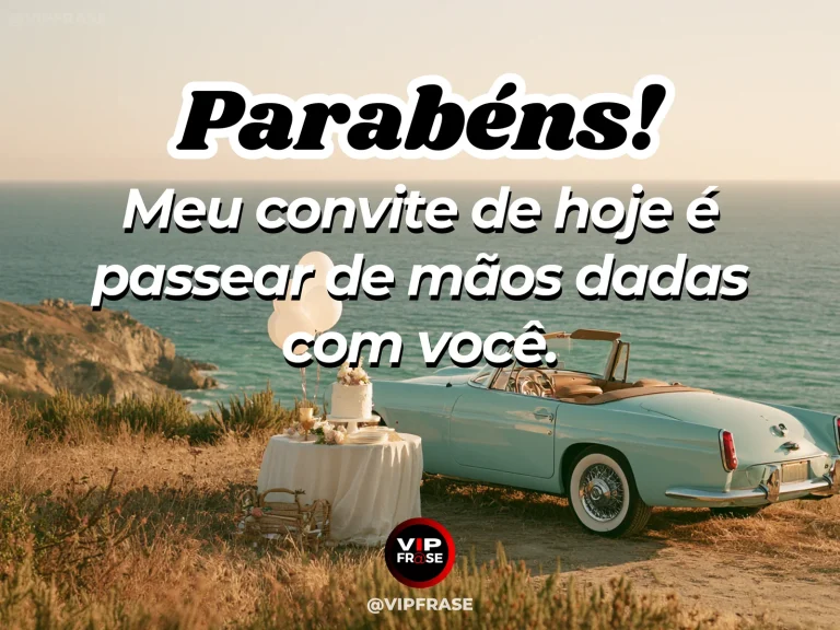 Mensagem de aniversário para namorado sobre amor, com caminho florido de jardim em luz de fim de tarde.