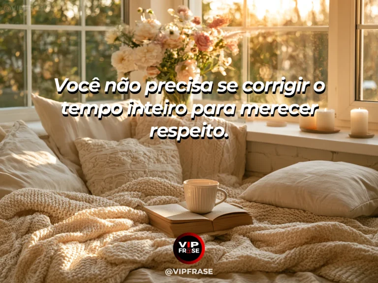 Frase de autoestima sobre self-acceptance without constant correction, com natural garden with imperfect but beautiful varied blooms
