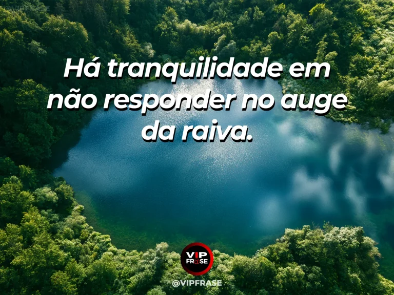 Arte com frase de paz sobre prudência diante da raiva, em cenário de natureza e luz suave.