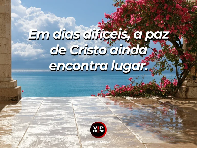 Jardim de flores vivas junto ao mar azul em arte sobre paz de Cristo em dias difíceis.