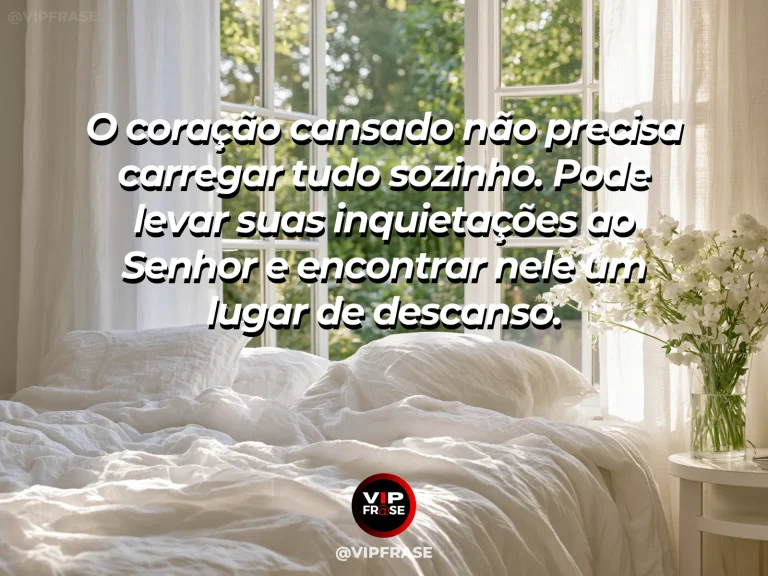 Quarto acolhedor com janela voltada às colinas em arte sobre descanso do coração em Deus.