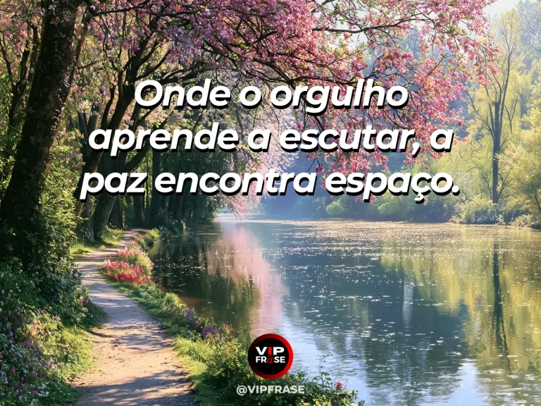 Caminho entre roseiras e vegetação fresca em arte sobre humildade e paz na convivência.