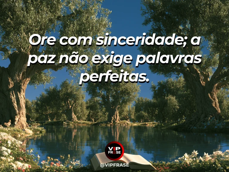 Banco em jardim ensolarado com flores cor-de-rosa em arte sobre oração sincera e serenidade.