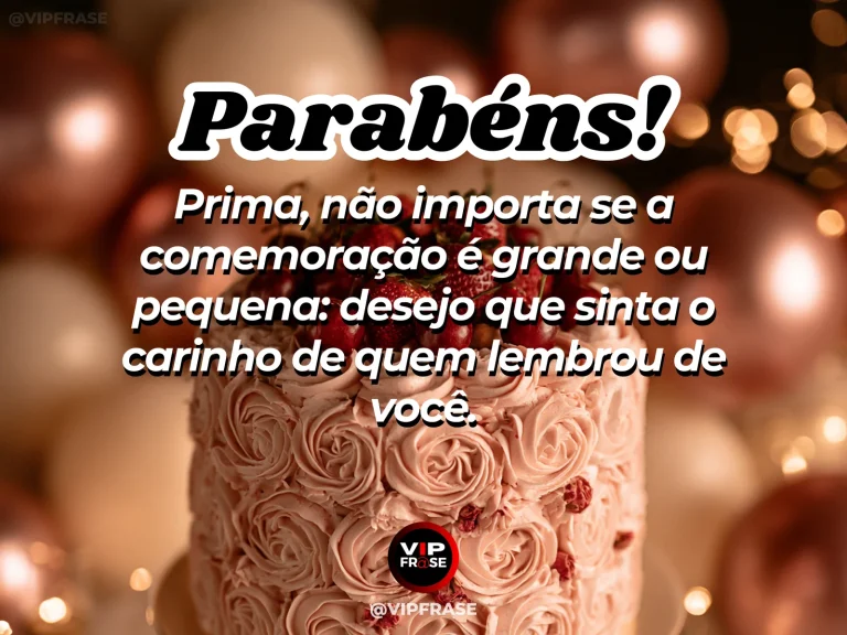 Mensagem de aniversário para prima sobre carinho, em lago ensolarado.