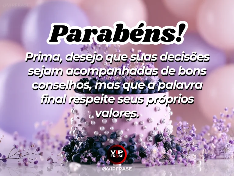 Mensagem de aniversário para prima sobre sabedoria, com open journal and elegant pen.