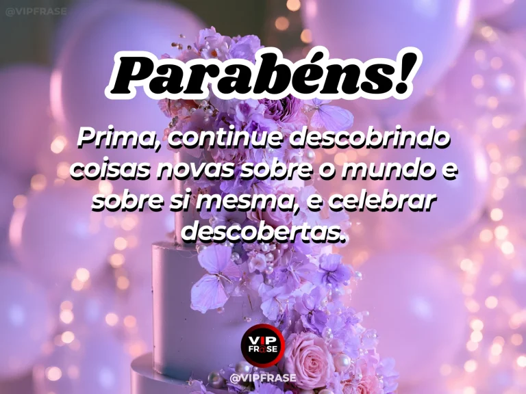 Mensagem de aniversário para prima sobre sabedoria, em borboletas sobre flores.