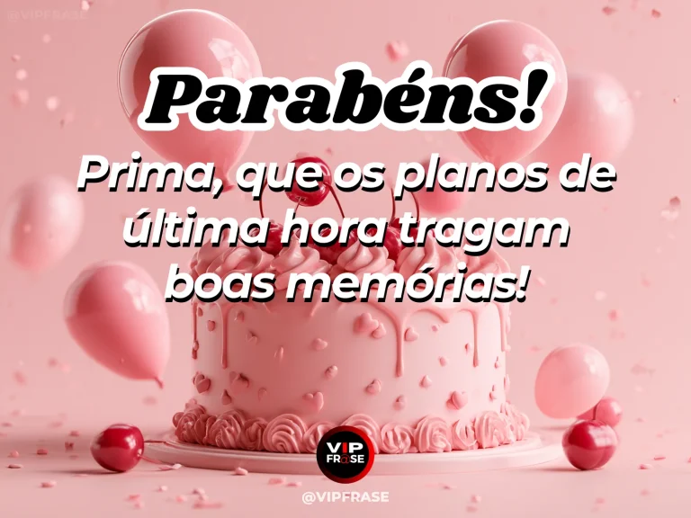 Mensagem de aniversário para prima sobre felicidade, com whimsical party table.