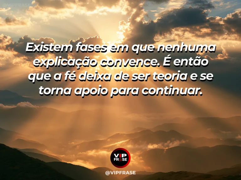 Frase de fé com passagem rochosa de montanha com luz clara surgindo ao final.