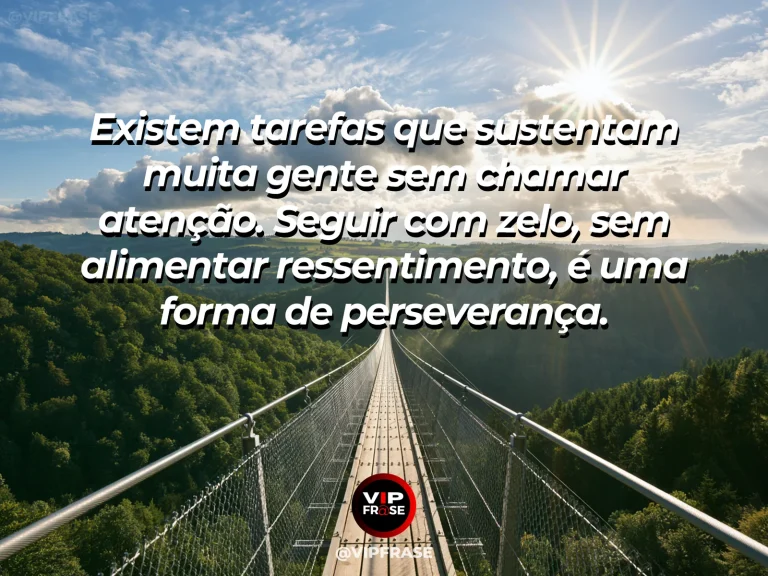 Mensagem de força sobre quando ninguém reconhece o trabalho, com aqueduto antigo de pedra atravessando grande vale.