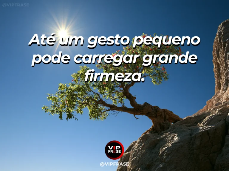 Frase de força sobre quando o ânimo encolhe, com pequeno broto verde nascendo entre pedras enormes iluminadas.