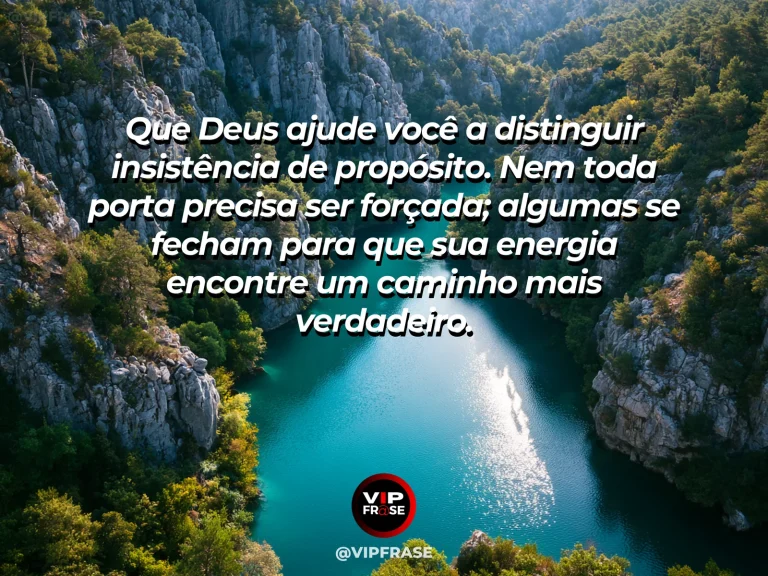 Mensagem sobre sabedoria com Deus, com rio se dividindo em caminhos vistos do alto.