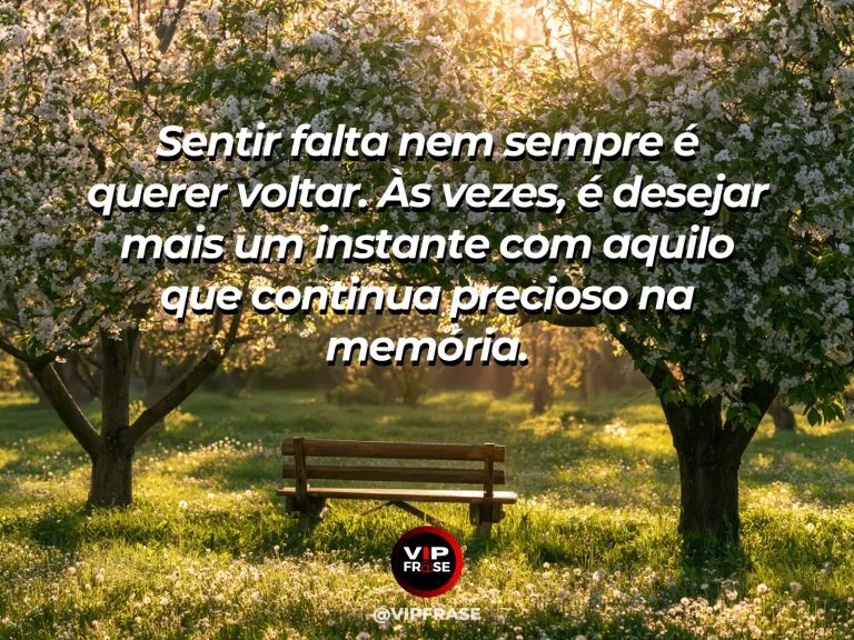 Frase sobre saudade com pôr do sol rosado sobre um pequeno píer florido.