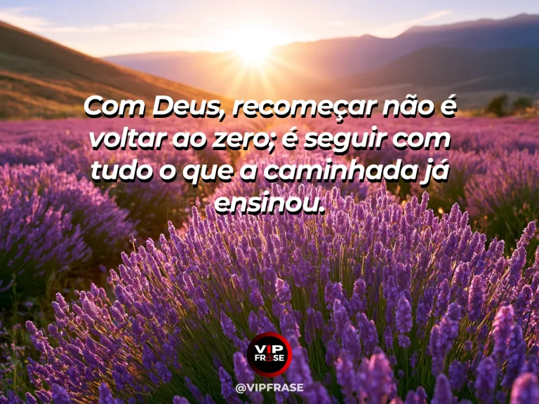 Frase sobre Deus com estrada nova surgindo depois de uma curva, primavera intensa, montanhas e céu luminoso.