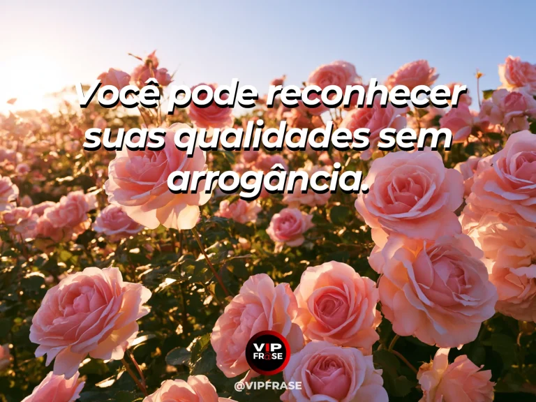 Frase de autoestima sobre healthy pride in your qualities, com full blooming magnolia tree against bright blue sky