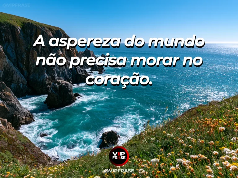 Frase de força sobre resistir à amargura, com carvalho florido resistindo sobre falésia diante de ondas fortes.