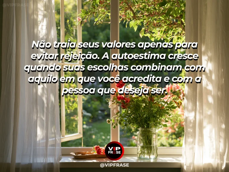 Mensagem de autoestima sobre staying loyal to your values and identity, em cena luminosa e acolhedora
