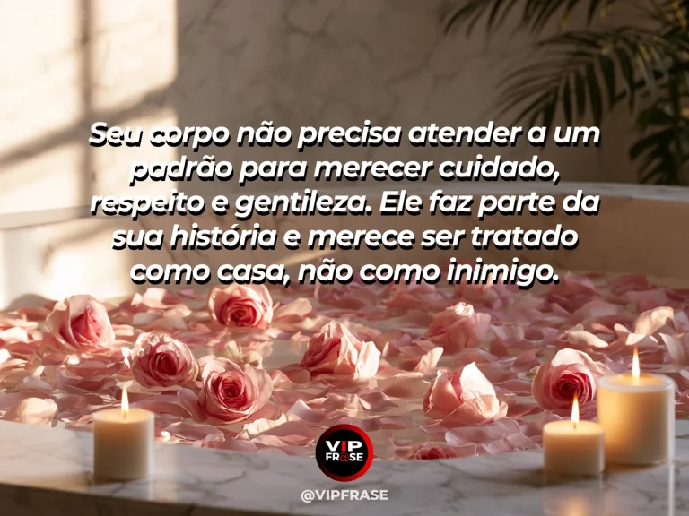 Mensagem de autoestima sobre body respect and gentle self-acceptance, em cena luminosa e acolhedora
