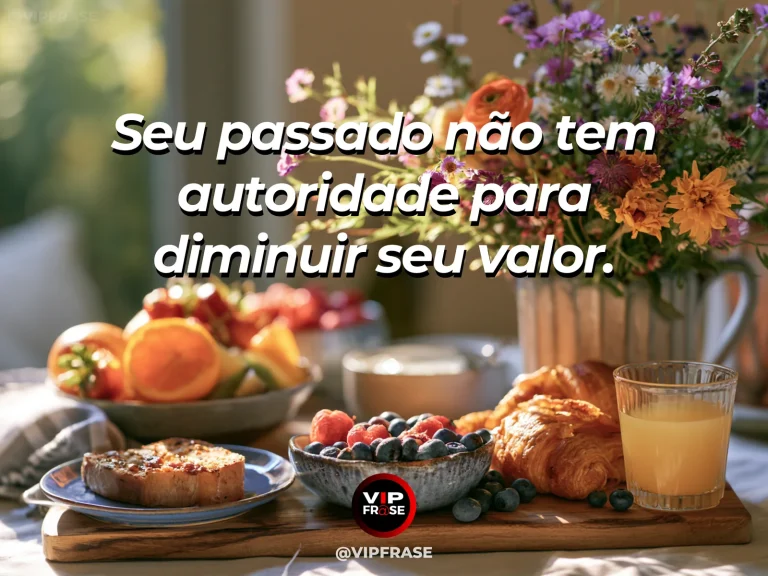 Frase de autoestima sobre past without loss of worth, com old stone path leading toward a bright horizon