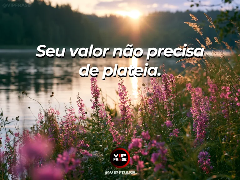 Frase de autoestima sobre quiet confidence without external applause, com sunlit garden terrace with soft flowers and open horizon